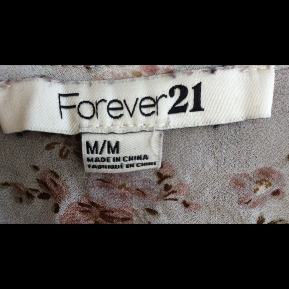 Forever 21 Floral Blouse Size M - Picture 3 of 5
